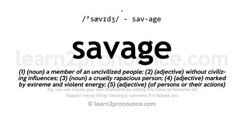 SAVAGE Definition & Meaning .